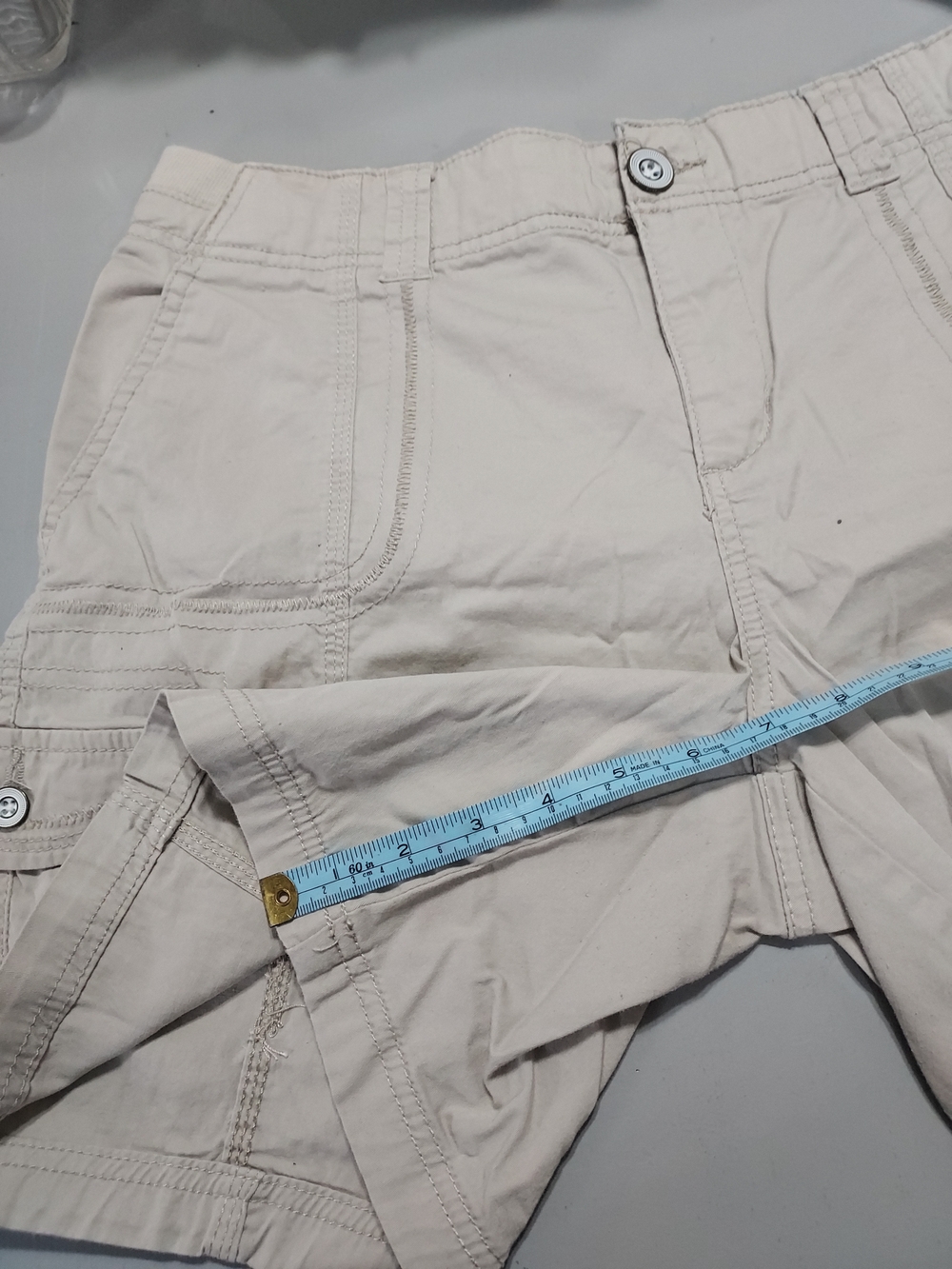Style & Co. Cream Flat-Front Cargo Shorts - Picture 6 of 8